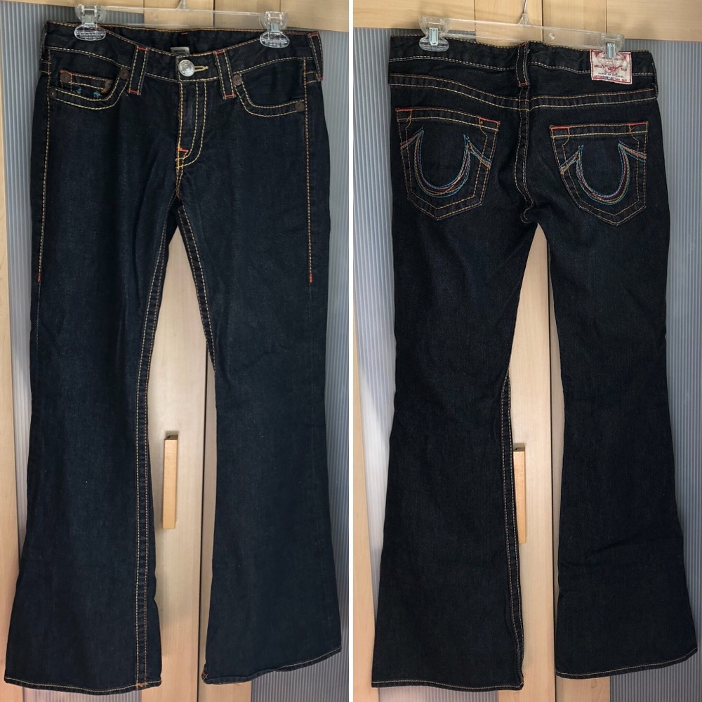 True Religion | True Religion Black Flare Jeans Y2K low rise fit